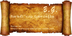 Barkóczy Gabriella névjegykártya